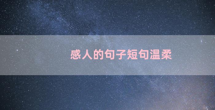 感人的句子短句温柔