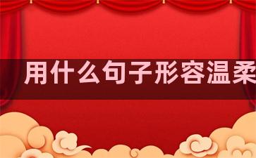 用什么句子形容温柔女孩